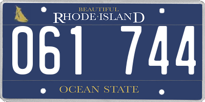 RI license plate 061744