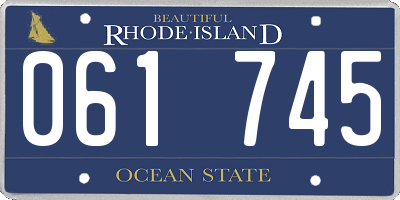 RI license plate 061745
