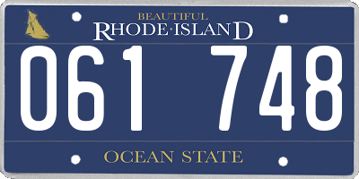 RI license plate 061748