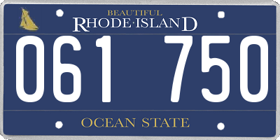 RI license plate 061750