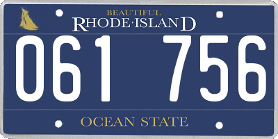 RI license plate 061756