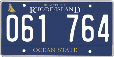 RI license plate 061764