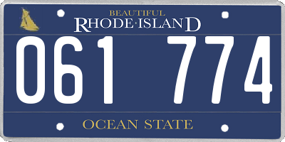 RI license plate 061774