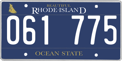 RI license plate 061775