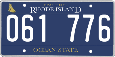 RI license plate 061776