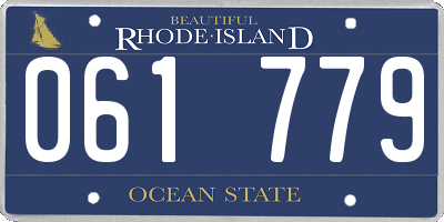 RI license plate 061779