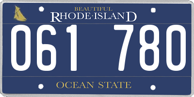 RI license plate 061780