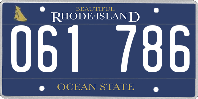 RI license plate 061786