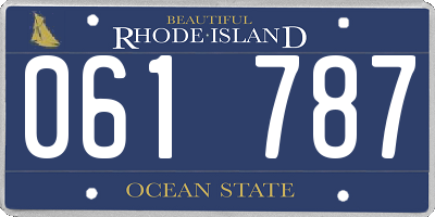 RI license plate 061787