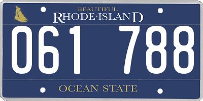 RI license plate 061788