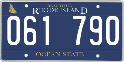 RI license plate 061790