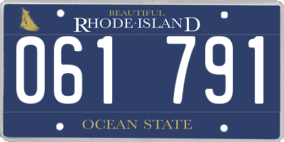 RI license plate 061791