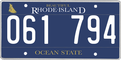 RI license plate 061794