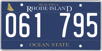 RI license plate 061795