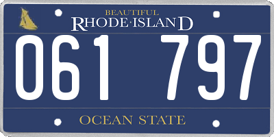 RI license plate 061797