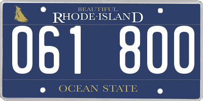 RI license plate 061800