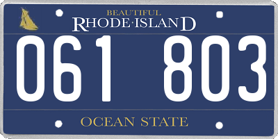RI license plate 061803
