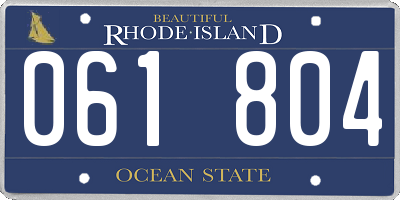 RI license plate 061804