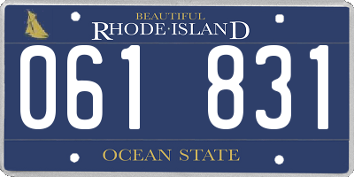 RI license plate 061831