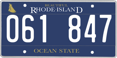RI license plate 061847