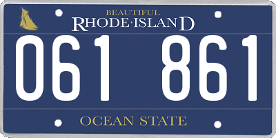 RI license plate 061861