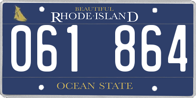 RI license plate 061864