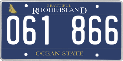 RI license plate 061866
