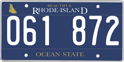 RI license plate 061872
