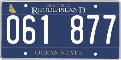 RI license plate 061877