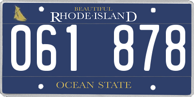 RI license plate 061878