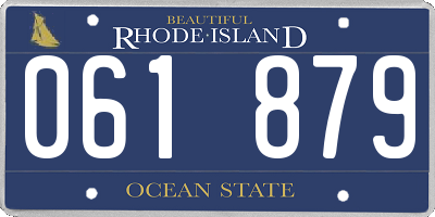 RI license plate 061879
