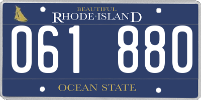 RI license plate 061880