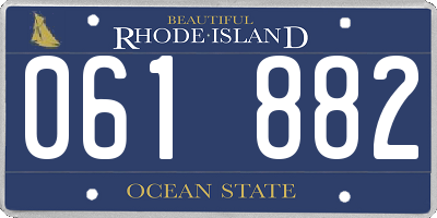 RI license plate 061882