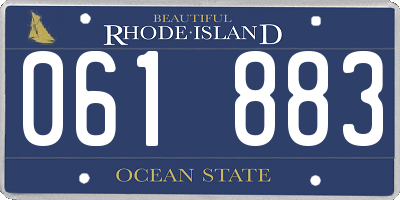 RI license plate 061883