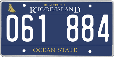 RI license plate 061884