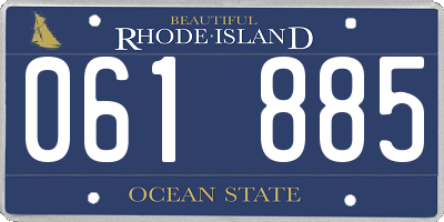 RI license plate 061885