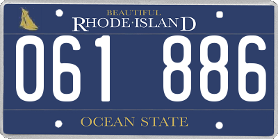 RI license plate 061886