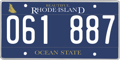 RI license plate 061887