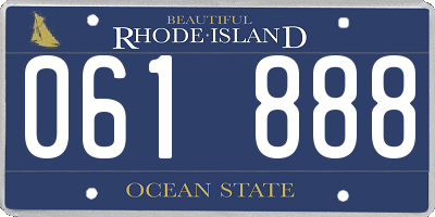 RI license plate 061888