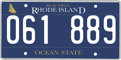 RI license plate 061889