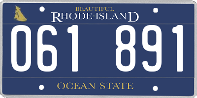RI license plate 061891