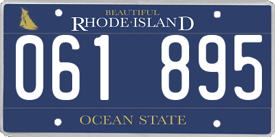 RI license plate 061895