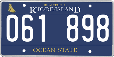 RI license plate 061898