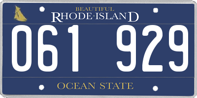 RI license plate 061929
