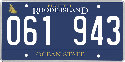 RI license plate 061943