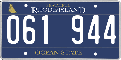 RI license plate 061944