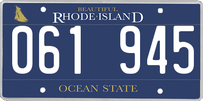 RI license plate 061945