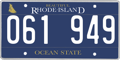 RI license plate 061949