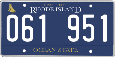 RI license plate 061951