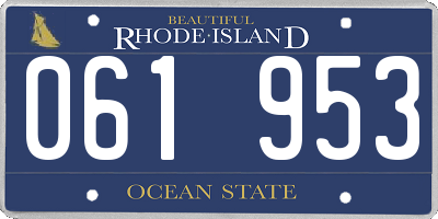 RI license plate 061953